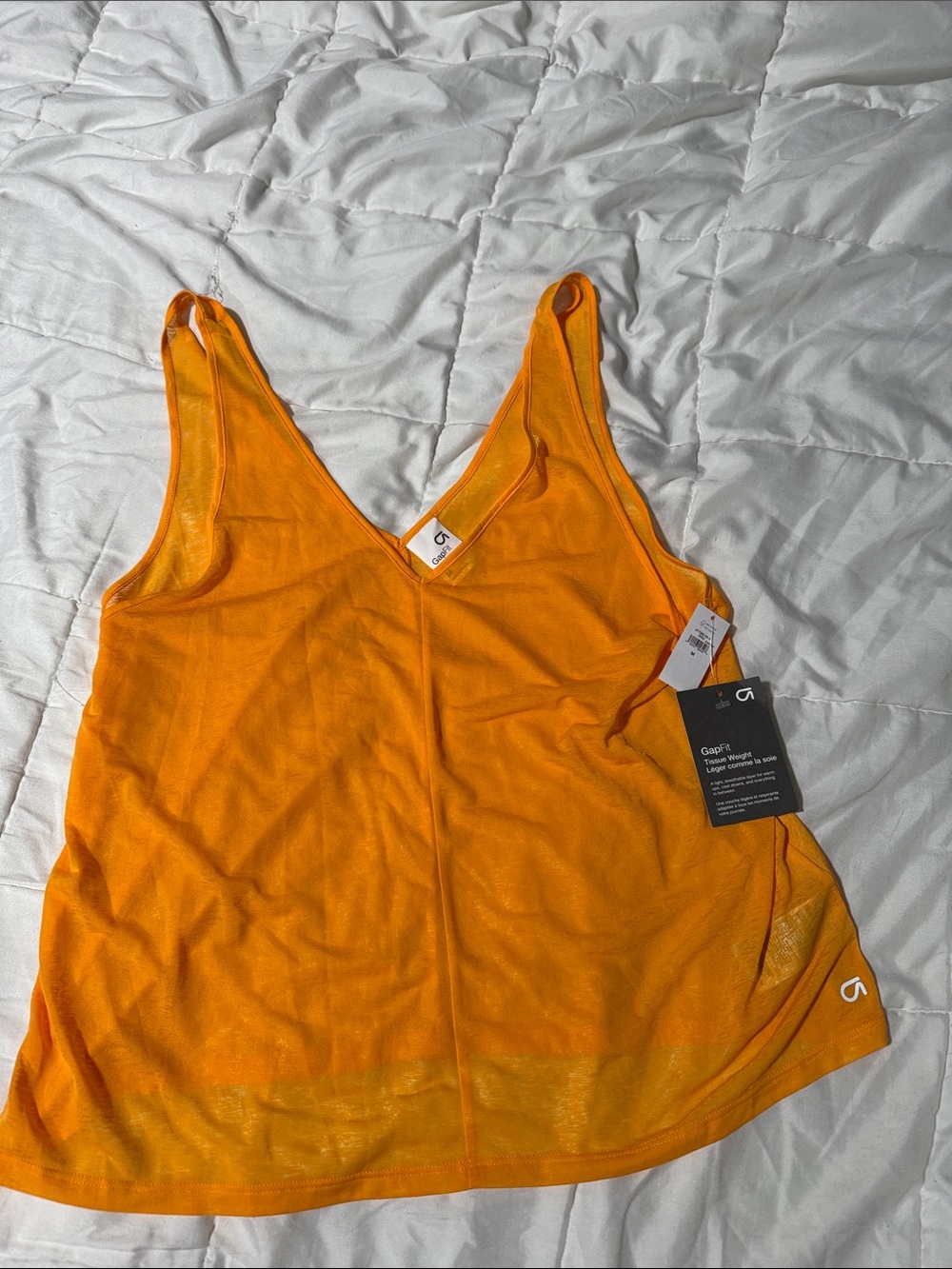 GAP Orange V-Neck Athletic Tank